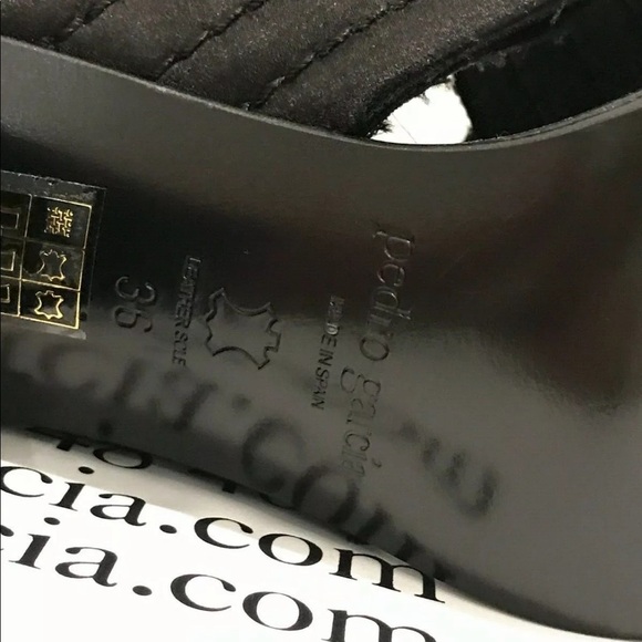 Pedro Garcia XAIL Black Satin Mule Shoe - Picture 8 of 11